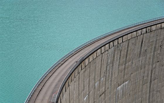 Dam holding back water
